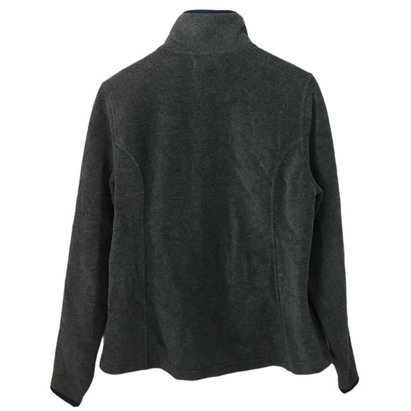 Nautica Women’s Gray /Blue Trim Fleece Jacket Size L - Picture 3 of 6